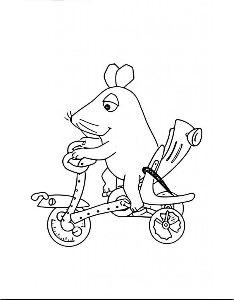Die Maus fährt Fahrrad