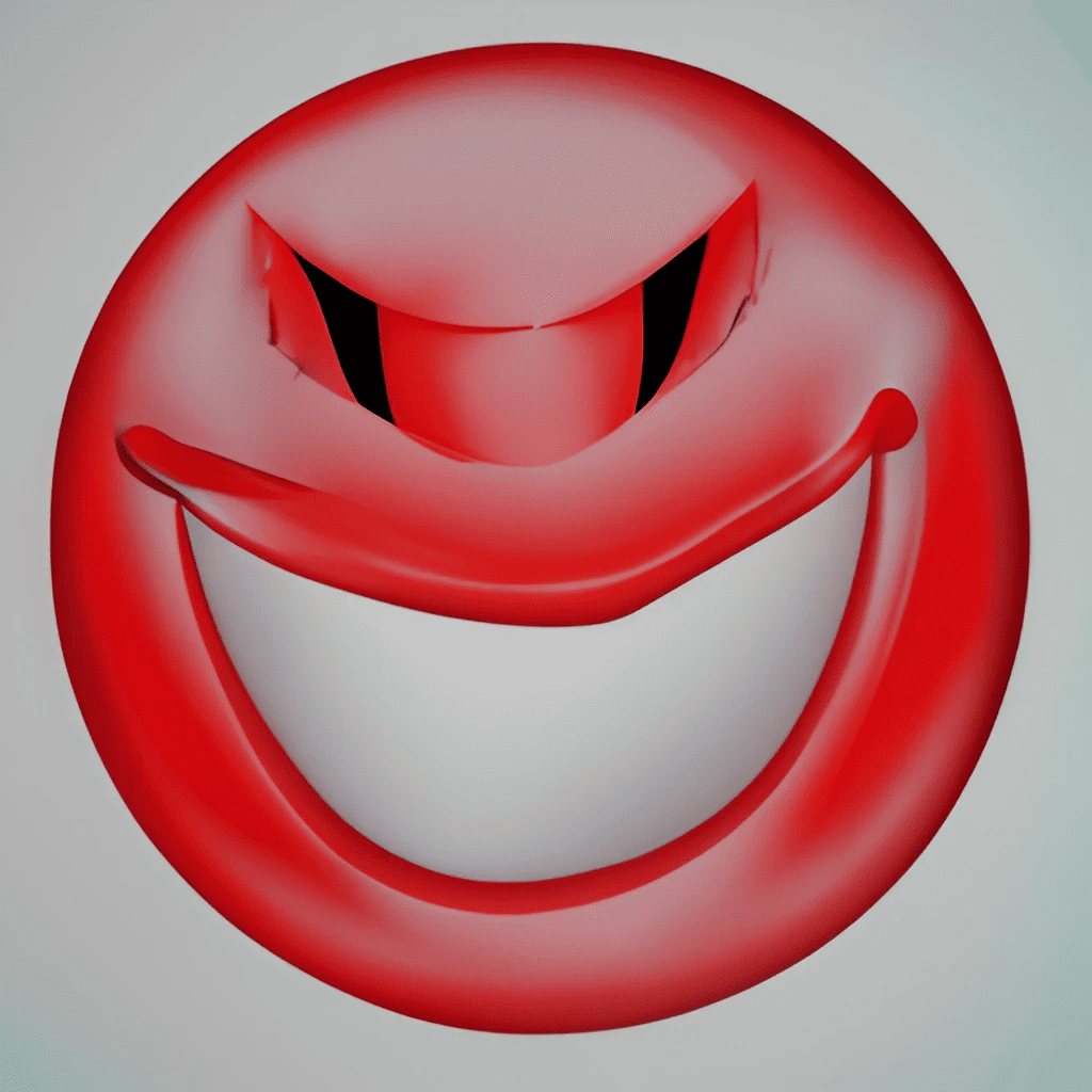 Emoticono enojado rojo