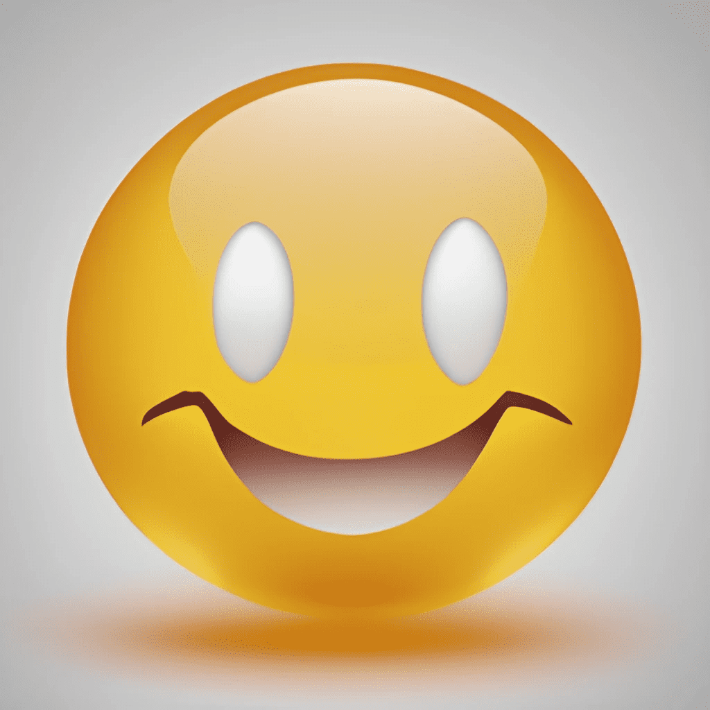 Cheerful emoticon 3d