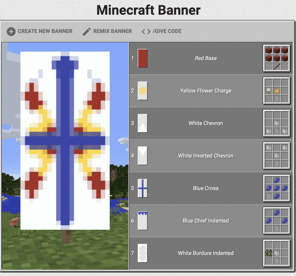 Bella bandiera Minecraft