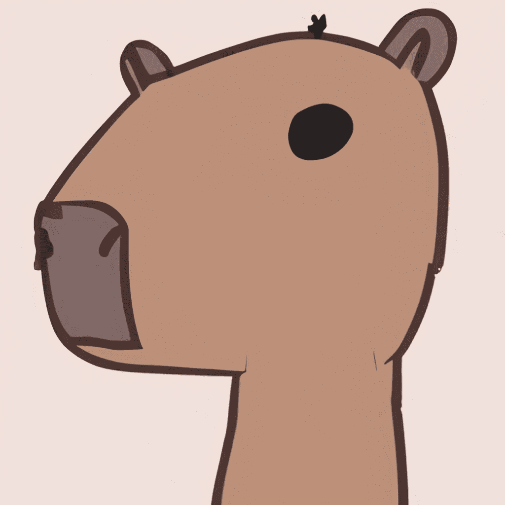 Little cartoon Capybara