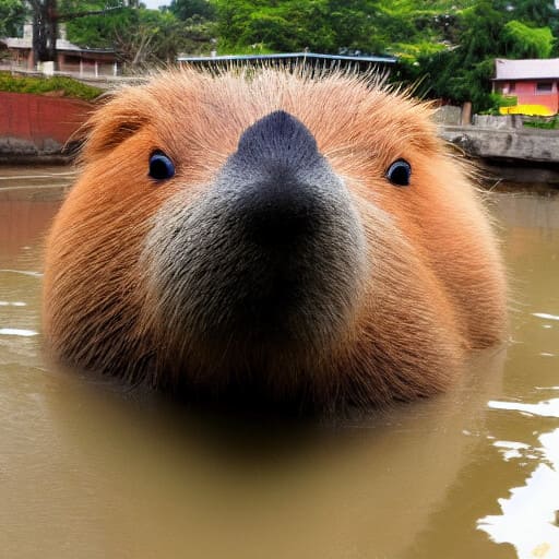 Capybara in water