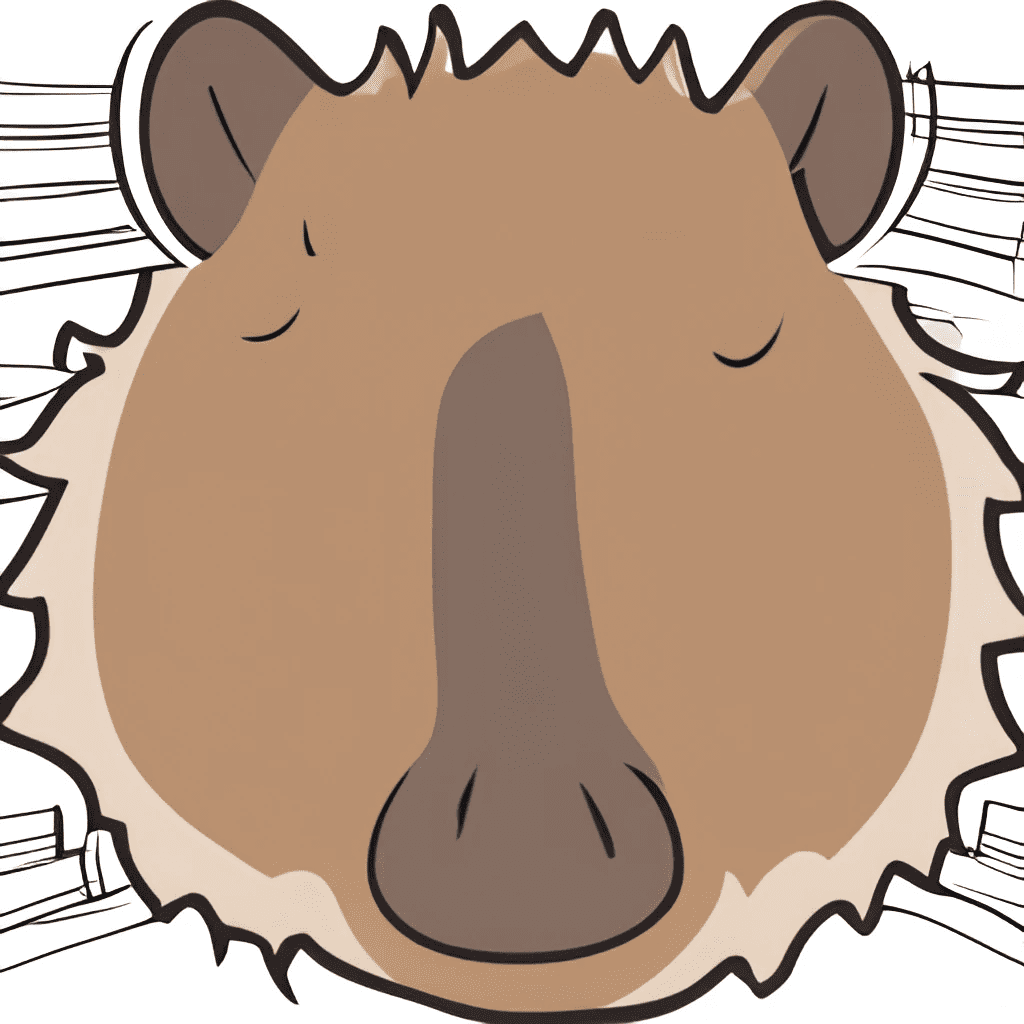 Capybara cartoon style