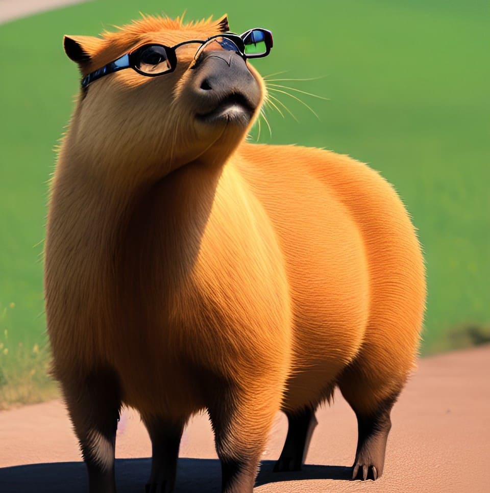 Capybara in sunglasses