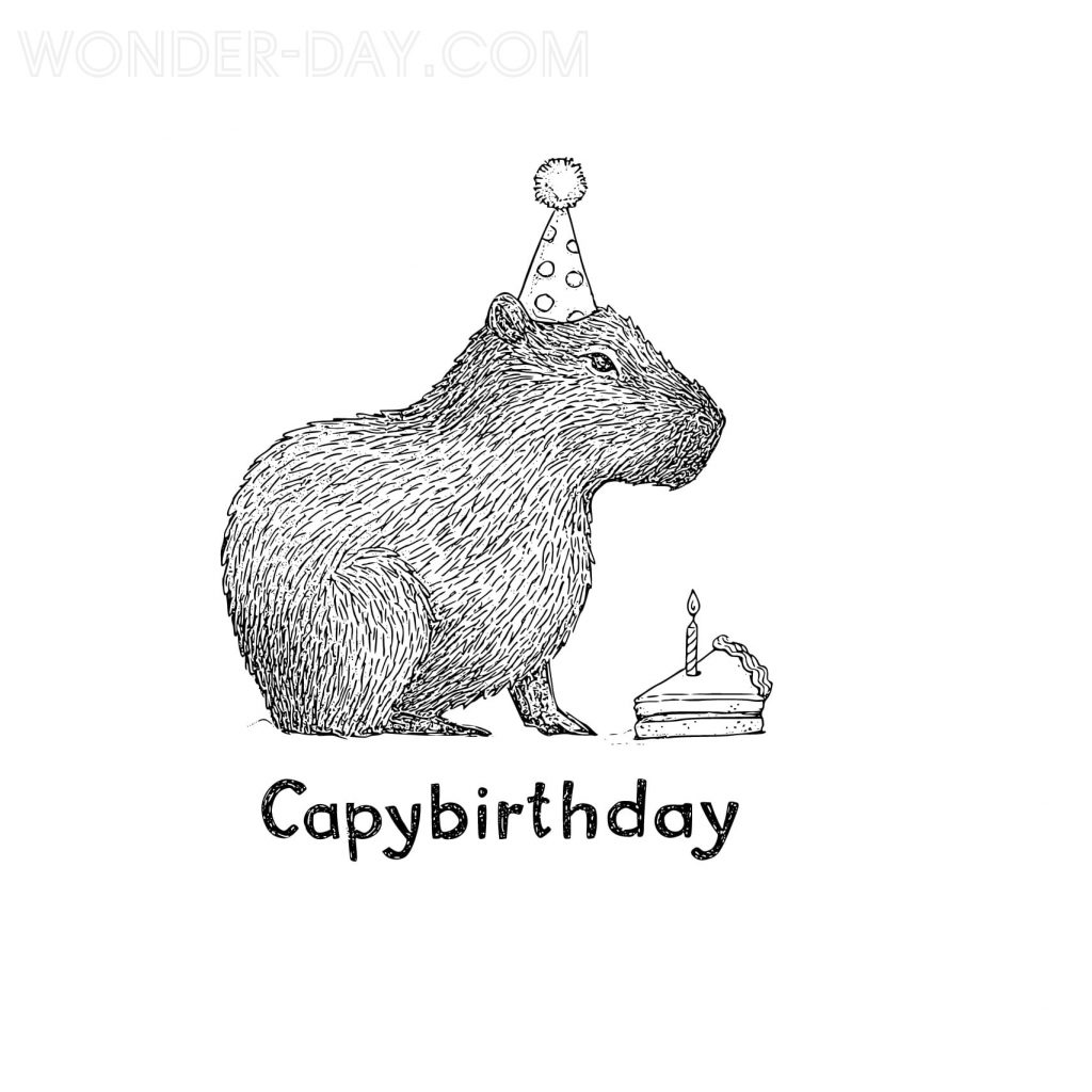 Capibara di buon compleanno
