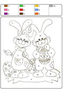 Easter Coloring by Numbers | Download and Print for Free