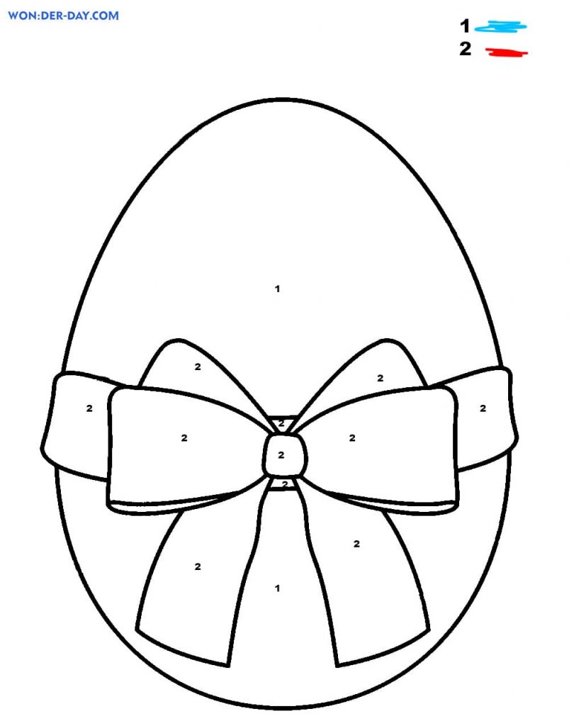 Easter egg with bow