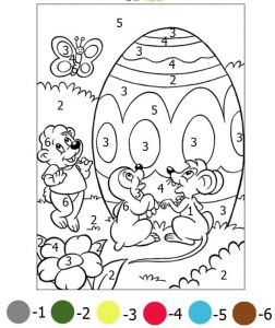 Easter Coloring by Numbers | Download and Print for Free