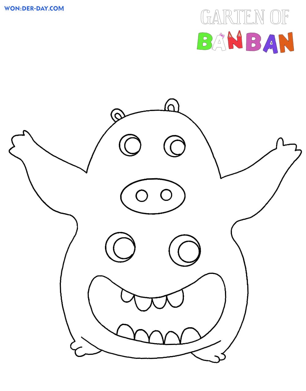 Jumbo Josh 09 from Garten of Banban coloring page