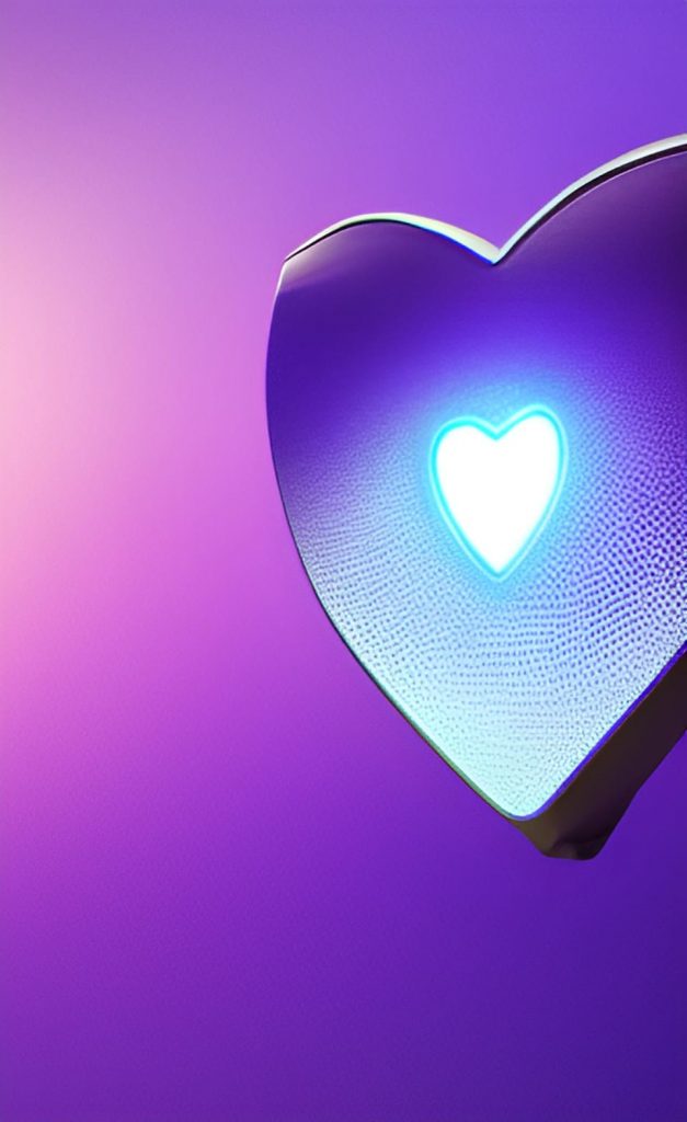 cœur violet