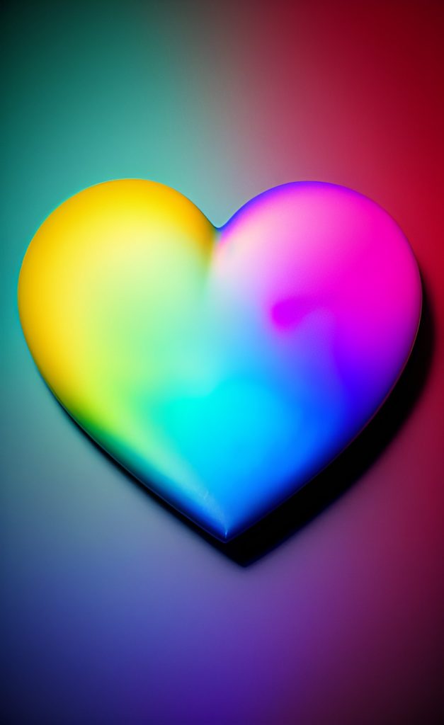cuore multicolore