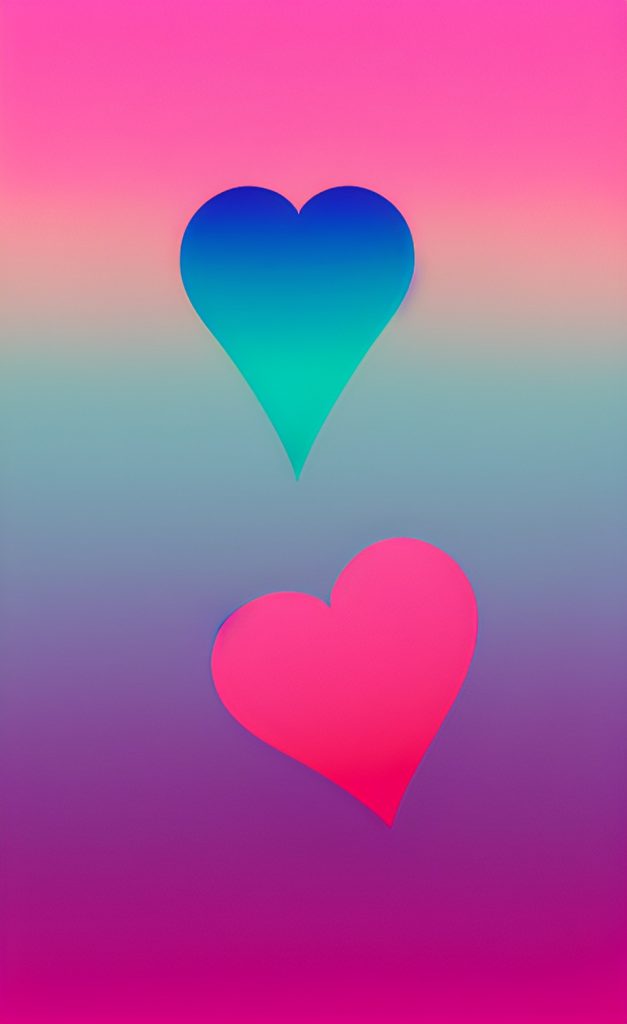 corazones de colores