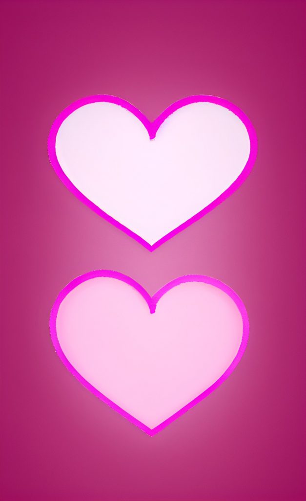 corações rosa