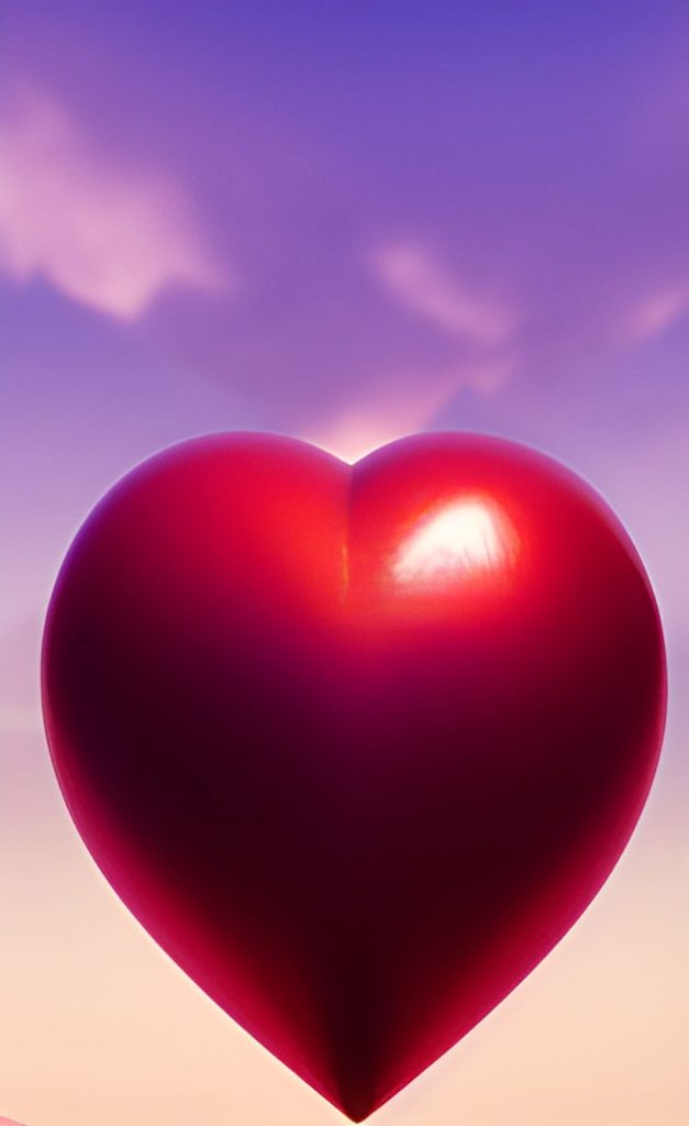 coração 3d vermelho