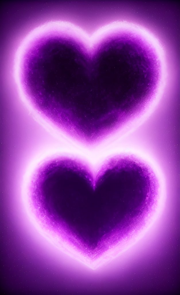 Фиолетовые сердечки