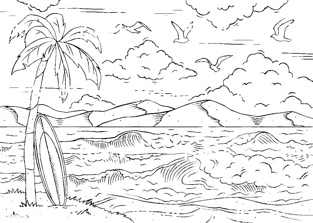 Paesaggio con una palma