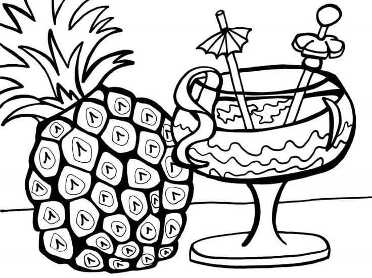 Ananas und Cocktail