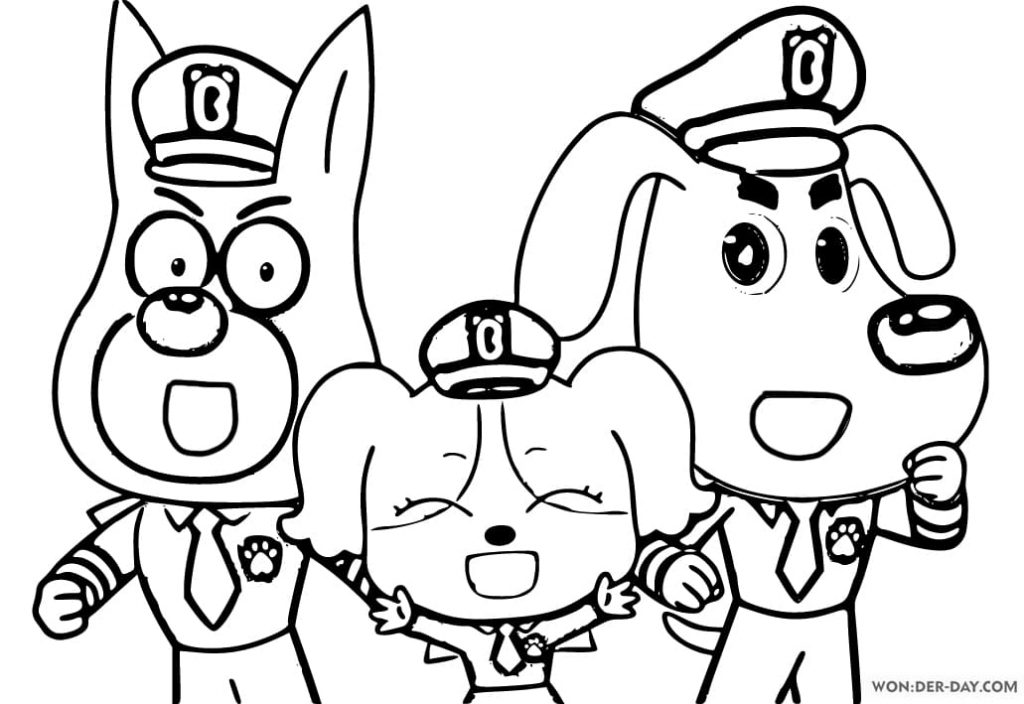 Officer Dobermann, Sheriff Papillon, Safety Sheriff Labrador