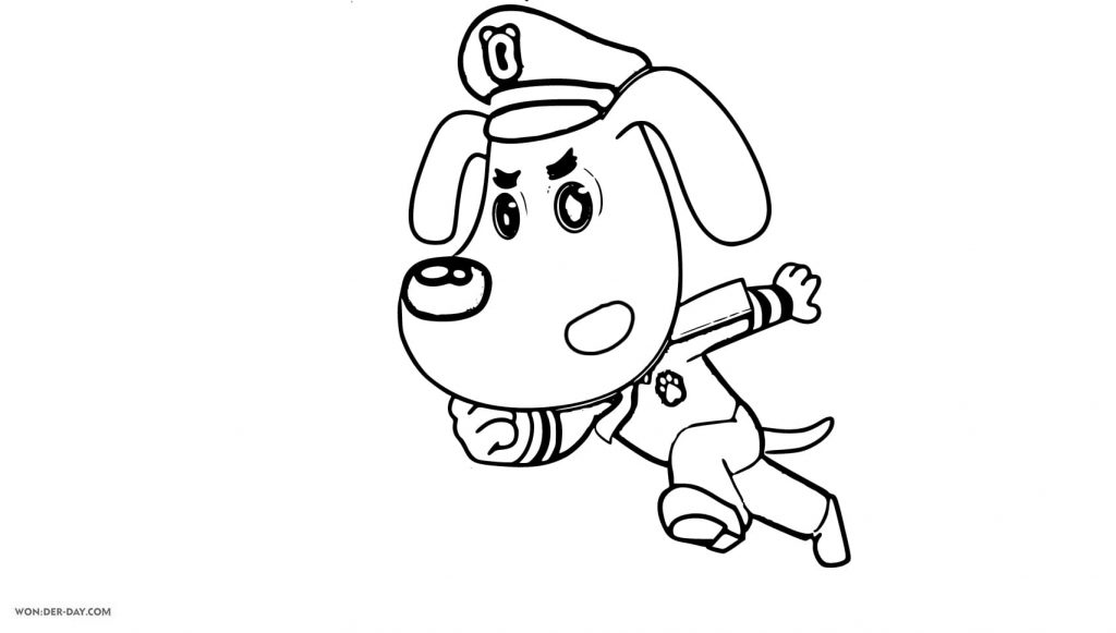 Safety Sheriff Labrador running