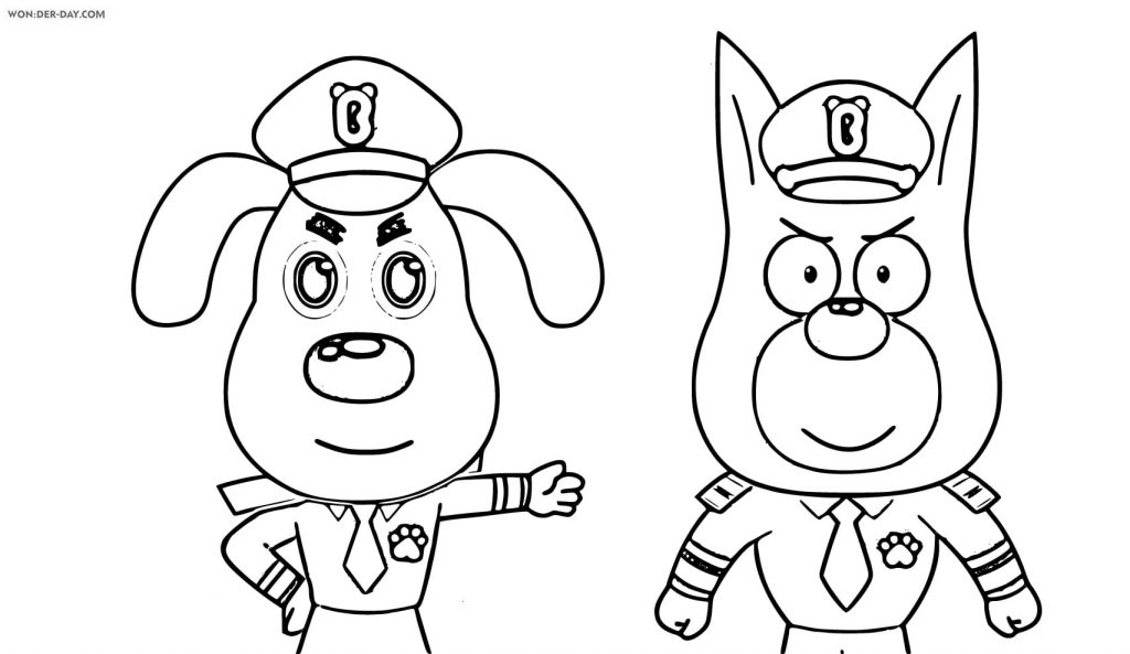 Safety Sheriff Labrador and Officer Dobermann