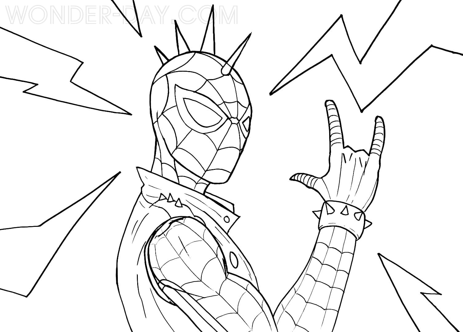 aaron davis coloring pages pdfs spider man into the spider verse