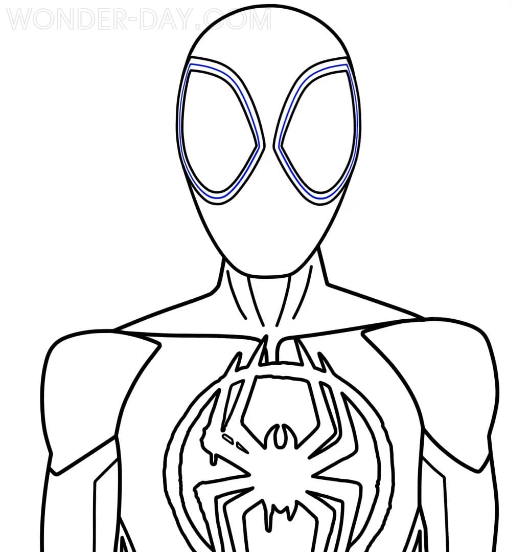 spider man across the spider verse coloring page printable