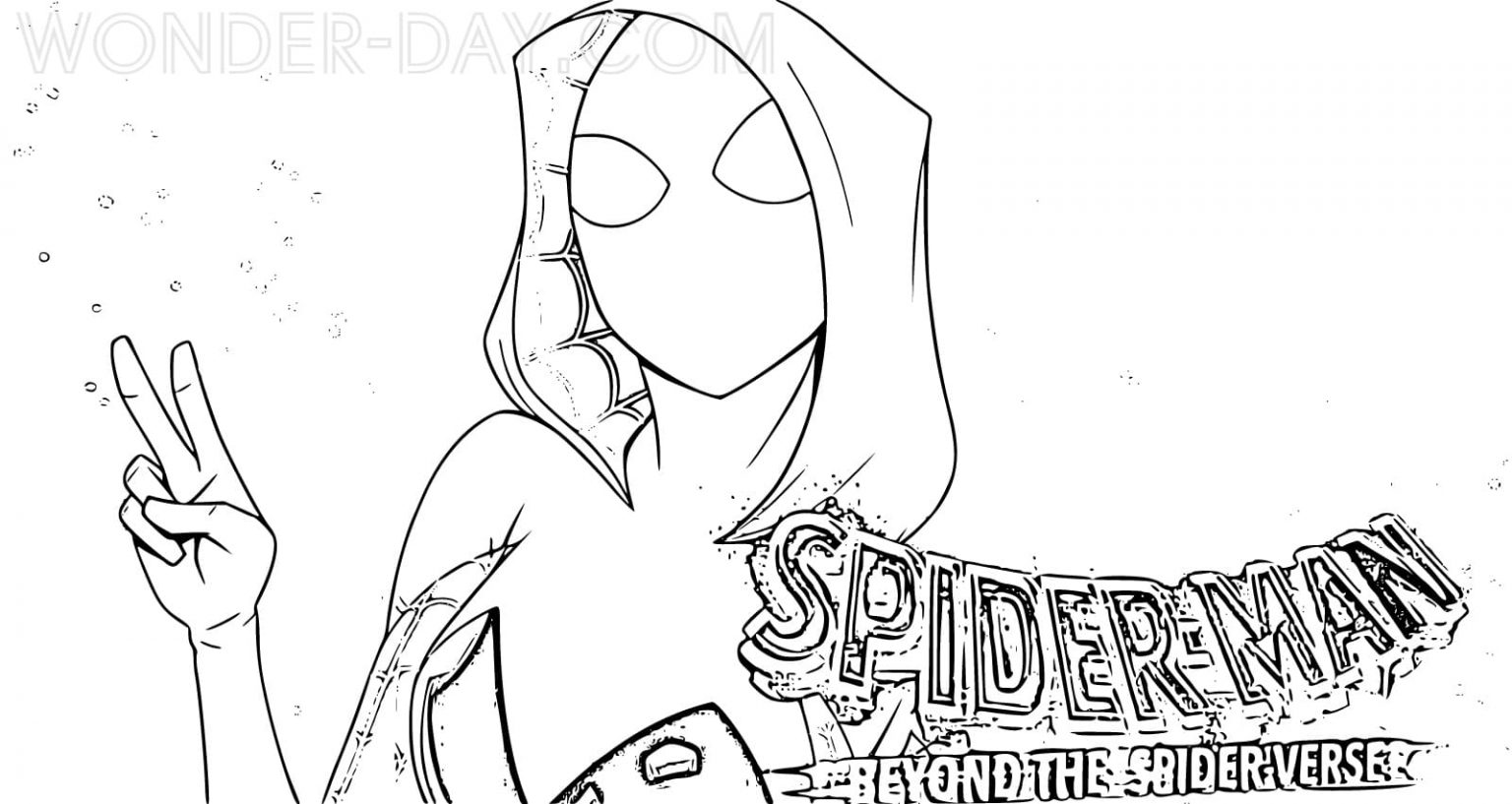 Spider Man Across the Spider Coloring - Wonder Day Across The Spider Verse Coloring Pages 17 1536x817 