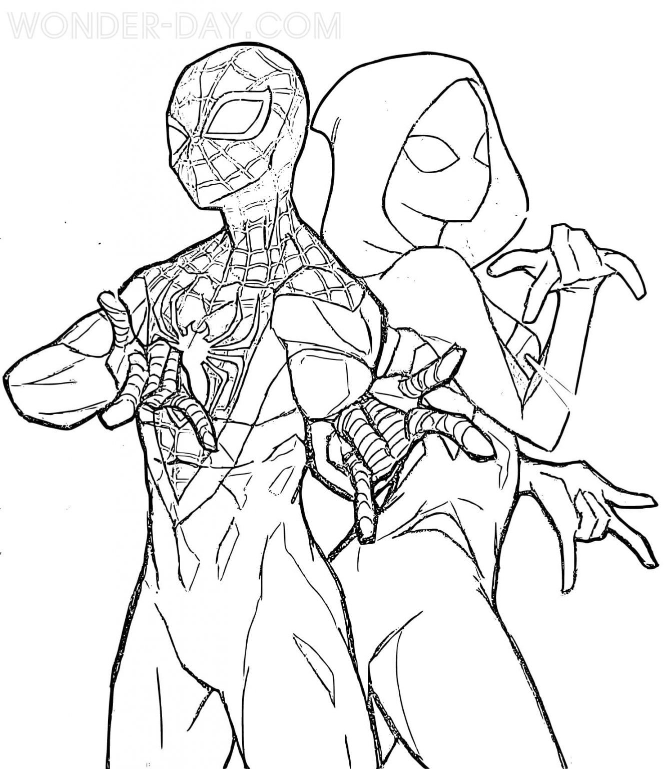 Spider-Man: Across the Spider Coloring Pages | WONDER DAY — Coloring ...