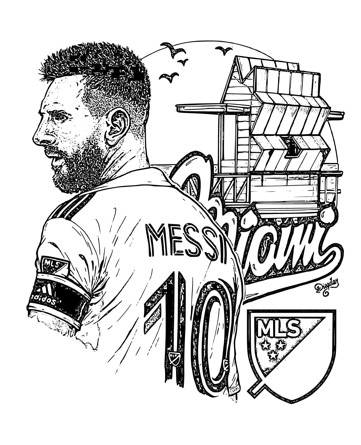Soccer Messi Coloring Pages