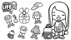 Toca Boca coloring pages - Printable coloring pages