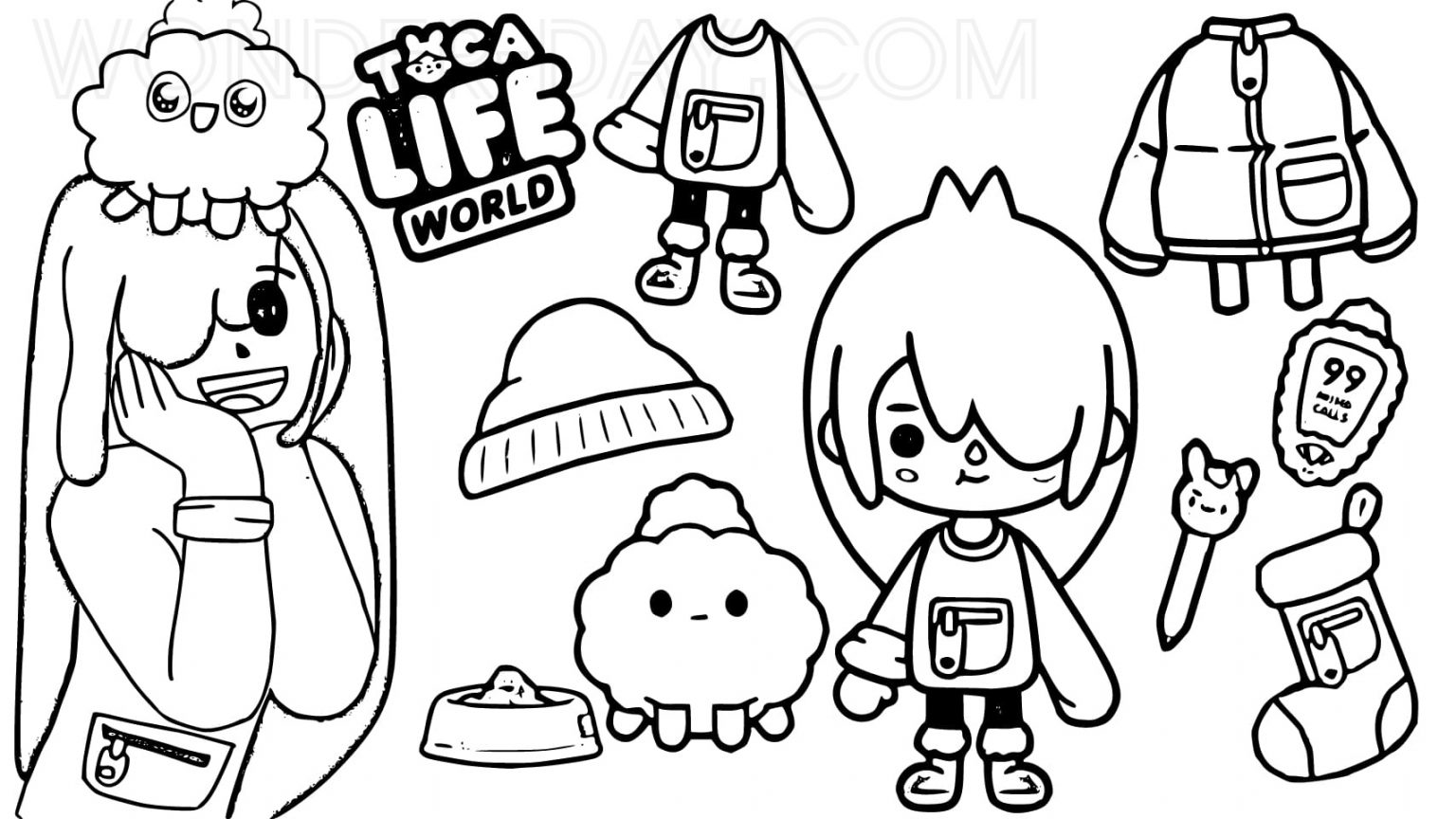 Toca Boca coloring pages - Printable coloring pages