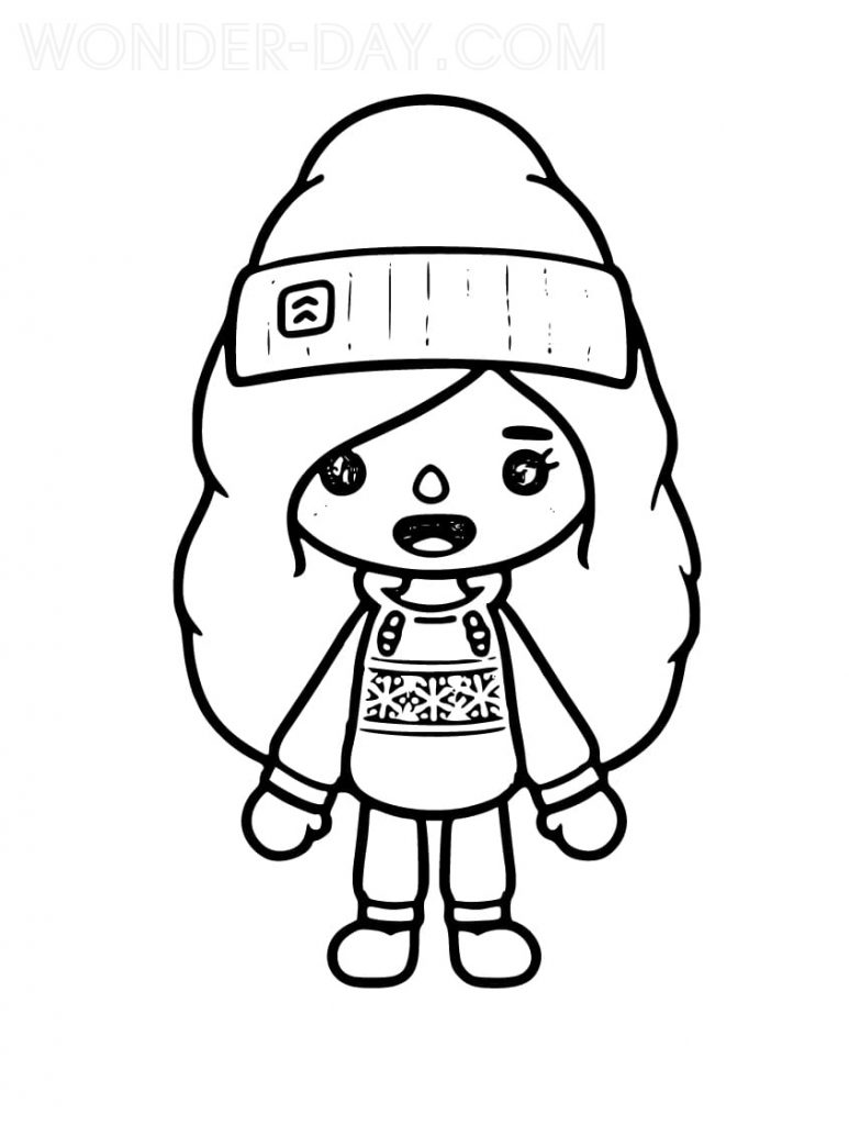 Girl in a winter hat