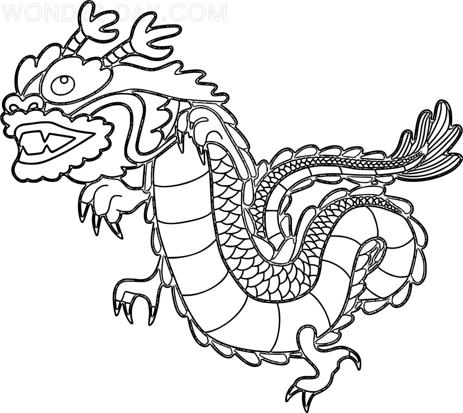 Year Of The Dragon 2024 Coloring Pages WONDER DAY Coloring Pages   Wonder Day Dragon 2024 Year Coloring Page 4 1536x1371 