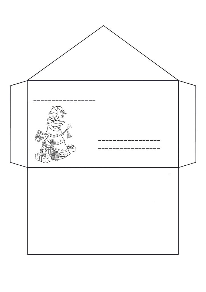 Christmas Envelopes Coloring Pages