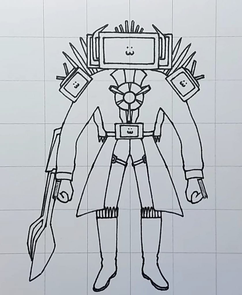 How to draw Titan TV Man