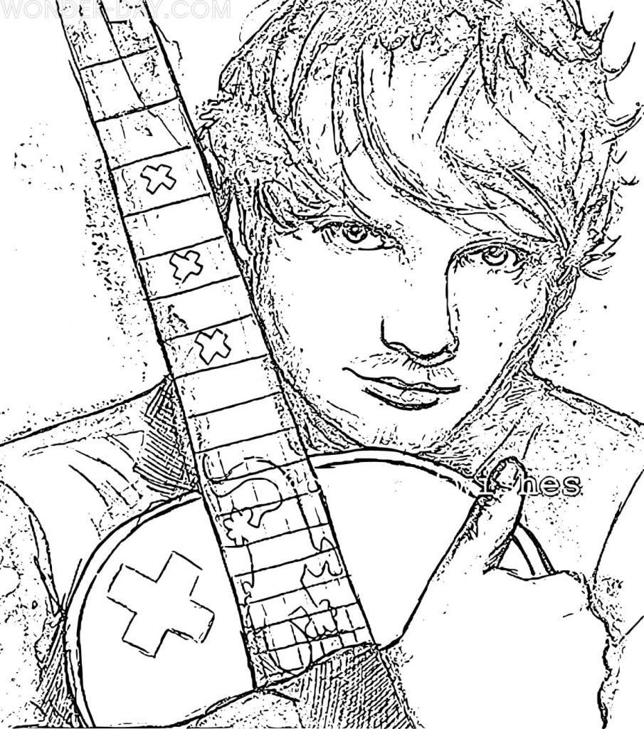 Ed Sheeran con una guitarra