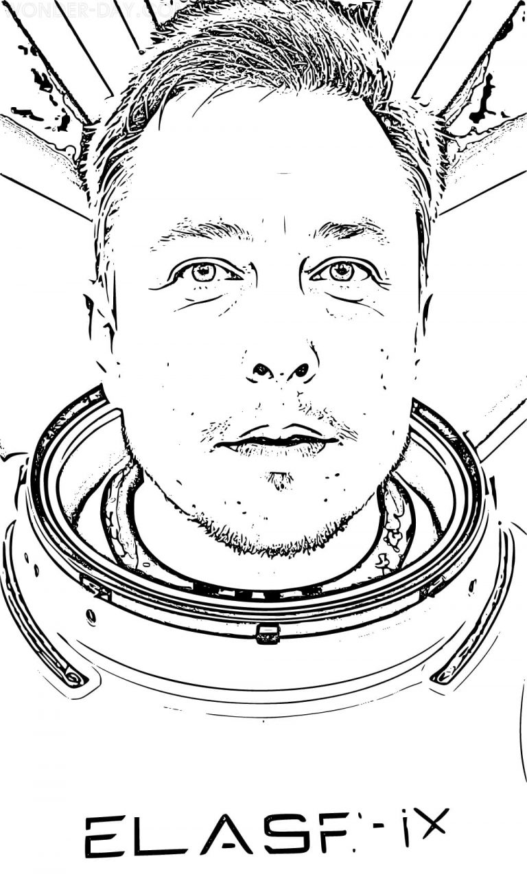 Elon Musk Coloring Pages | WONDER DAY — Coloring pages for children and ...