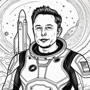 Elon Musk Coloring Pages | WONDER DAY — Coloring pages for children and ...