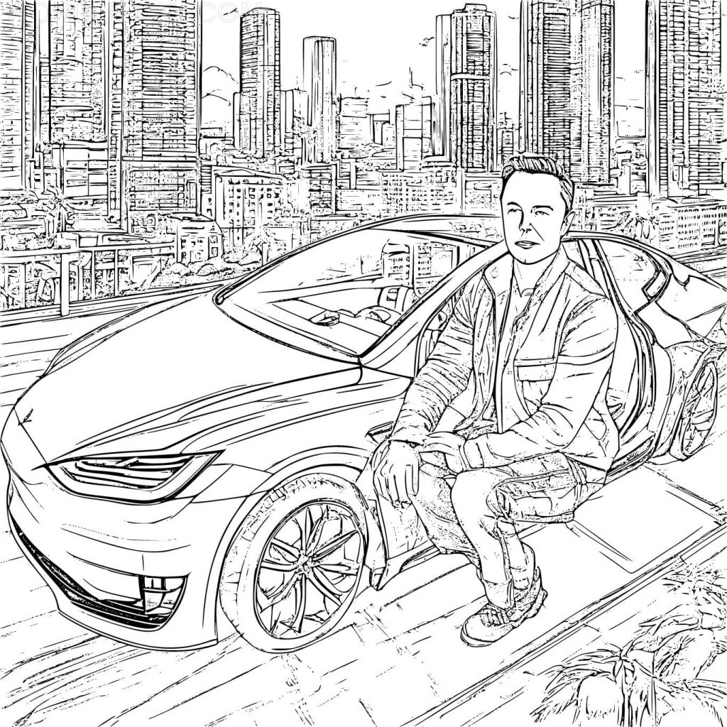 Elon Musk and car