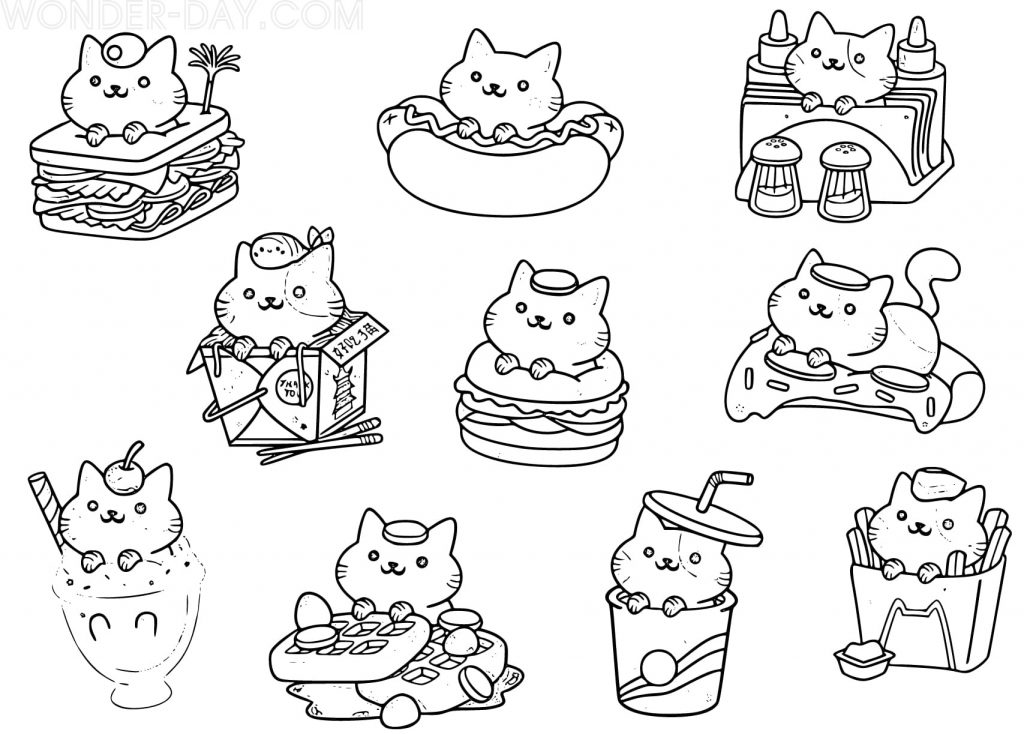 Котик и еда