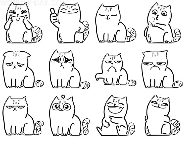 Stickers Coloring Pages | Download and Print for Free