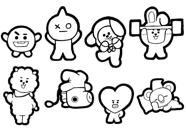 Stickers Coloring Pages | Download and Print for Free