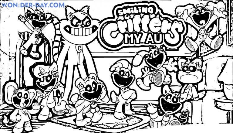 Smiling Critters Coloring Pages | WONDER DAY