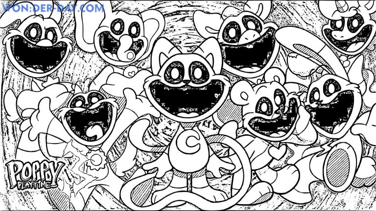 Smiling Critters Coloring Pages | WONDER DAY