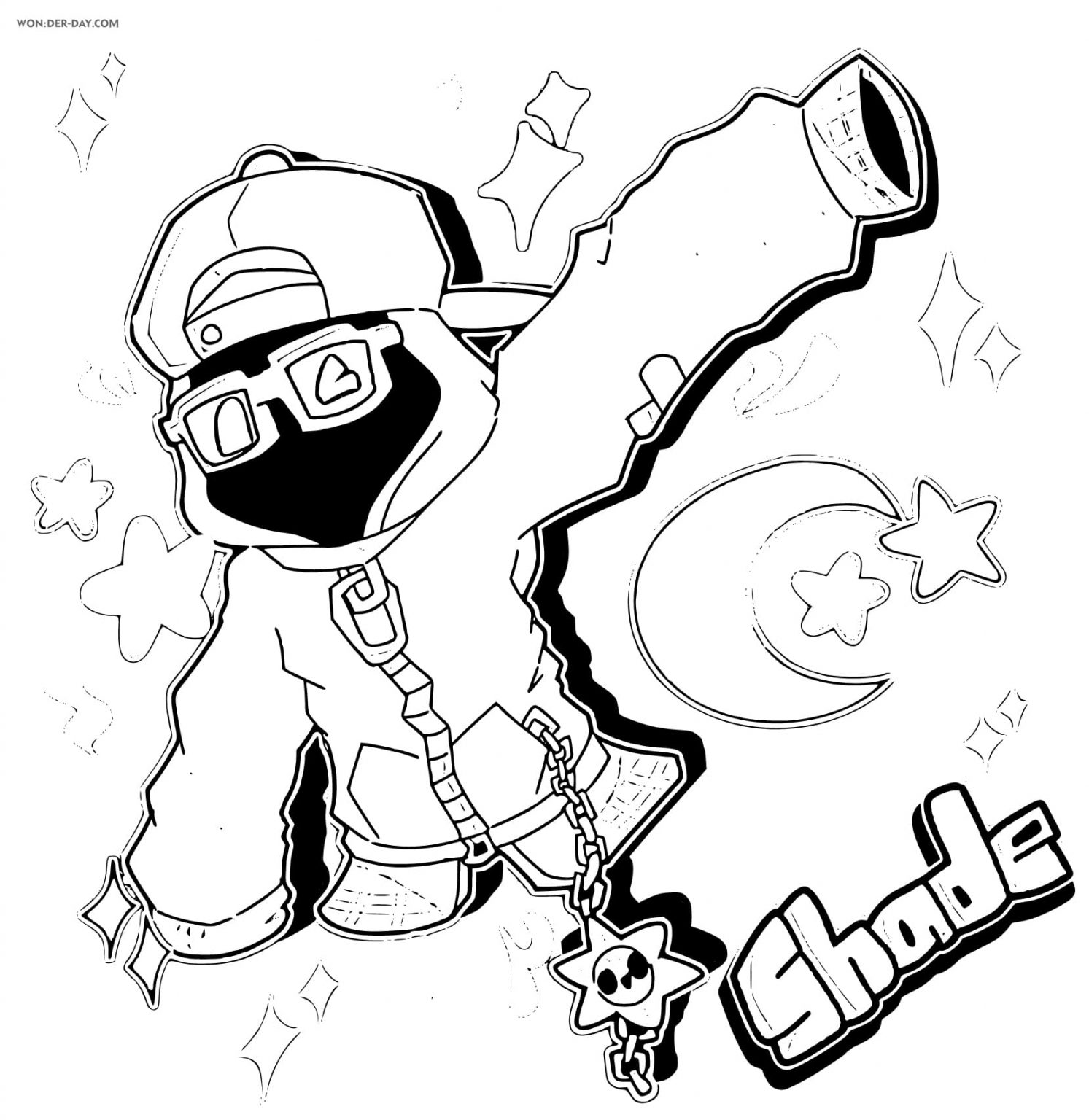 Shade Brawl Stars Coloring Pages | Wonder-Day