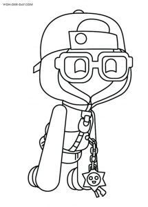Shade Brawl Stars Coloring Pages | Wonder-Day