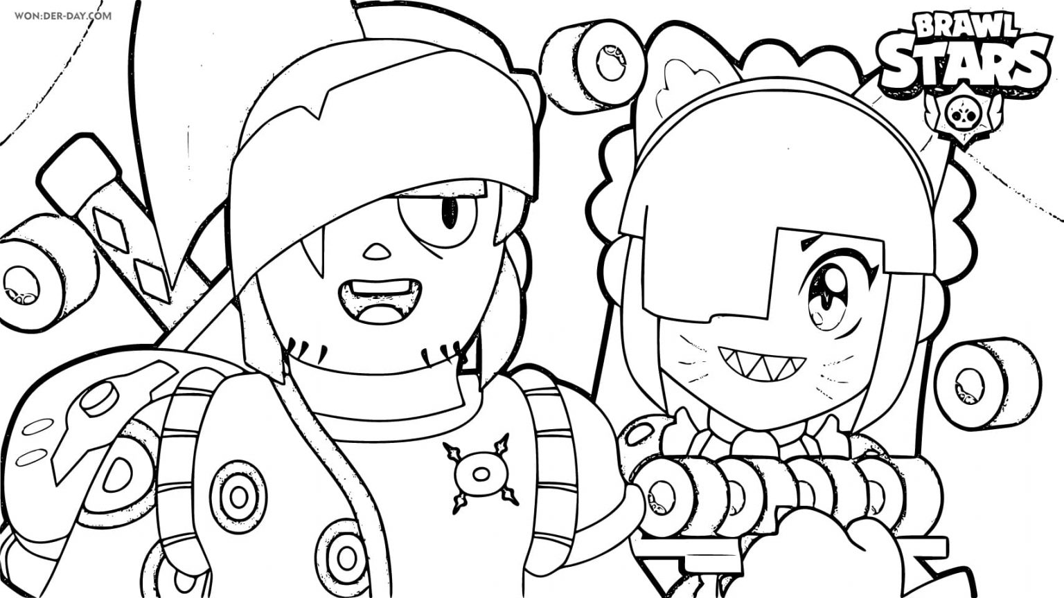 Kenji brawl stars coloring pages wonder day