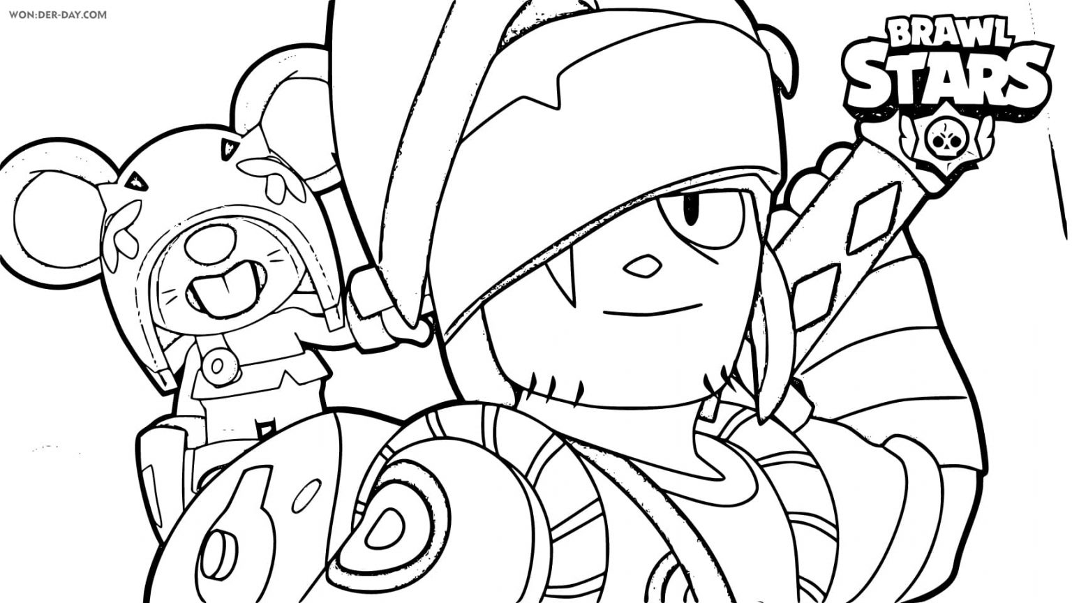 Kenji brawl stars coloring pages wonder day