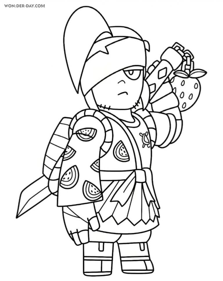 Kenji brawl stars coloring pages wonder day
