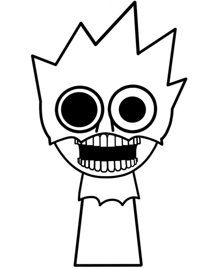 Sprunki Coloring Pages Printable - Wonder Day Sprunki Coloring Page 19 768x934 